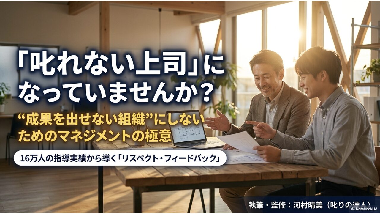 このコラムは、指導がハラスメントと誤解されることに悩む管理職向けに、部下の成長を促す**「リスペクト・フィードバック」の重要性を説いています。適切な指導が伝わらない原因は、内容の正誤ではなく、受け手との間に信頼・敬意・可能性という心の土台が築かれていない点にあると分析しています。筆者の河村晴美氏は、単なる叱責や甘やかしではなく、相手の尊厳を守りながら高い基準を求める具体的な対話術を提案しています。日常の声かけを通じて部下の自己肯定感を高めることで、主体的な行動を引き出す教育的アプローチが詳しく解説されています。最終的に、指導を「攻撃」ではなく未来を照らす道標**へと変えるための実践的な極意をまとめた内容です。